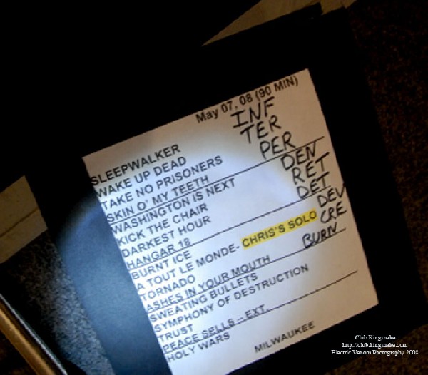 Megadeth; The Rave, Milwaukee WI; May 7, 2008