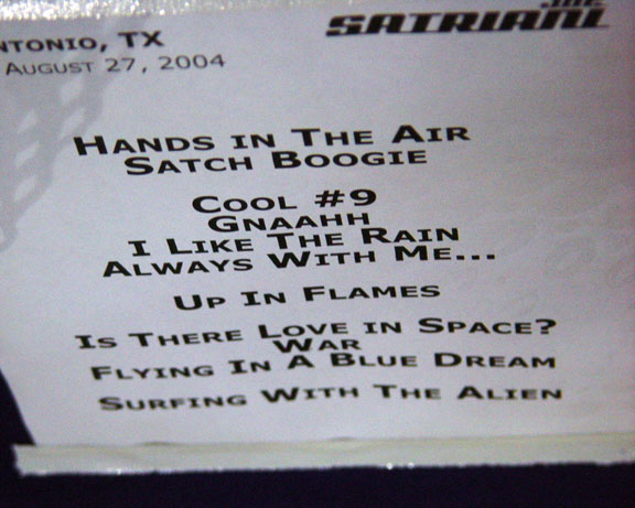 Joe Satriani in San Antonio 8-27-04