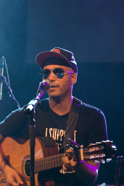 Ben Harper and Tom Morello at the Body of War Showcase.  Stubb's BBQ SXSW 2