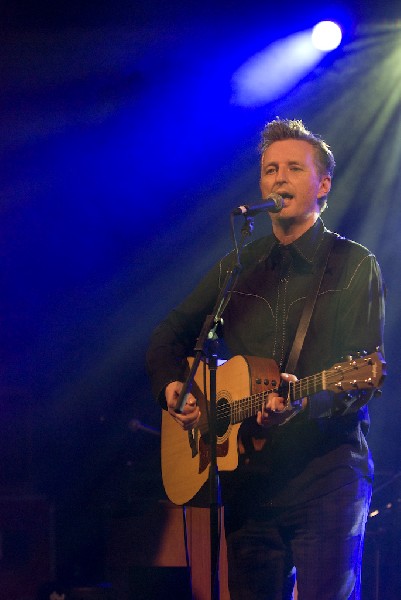 Billy Bragg at the Body of War Showcase.  Stubb's BBQ SXSW 2008