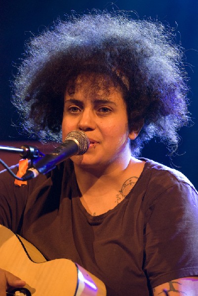 Kimya Dawson at the Body of War Showcase.  Stubb's BBQ SXSW 2008