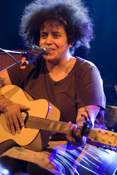 Kimya Dawson at the Body of War Showcase.  Stubb's BBQ SXSW 2008