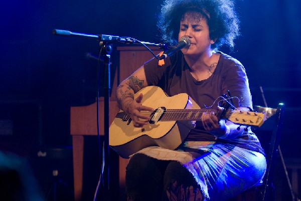 Kimya Dawson at the Body of War Showcase.  Stubb's BBQ SXSW 2008
