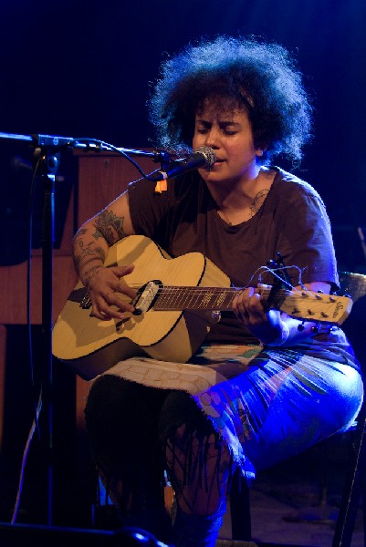 Kimya Dawson at the Body of War Showcase.  Stubb's BBQ SXSW 2008