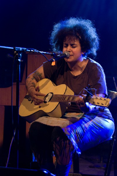 Kimya Dawson at the Body of War Showcase.  Stubb's BBQ SXSW 2008