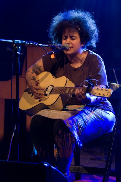 Kimya Dawson at the Body of War Showcase.  Stubb's BBQ SXSW 2008