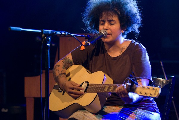 Kimya Dawson at the Body of War Showcase.  Stubb's BBQ SXSW 2008