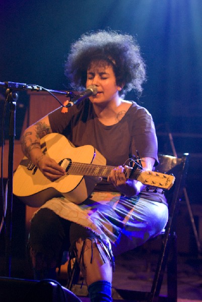 Kimya Dawson at the Body of War Showcase.  Stubb's BBQ SXSW 2008