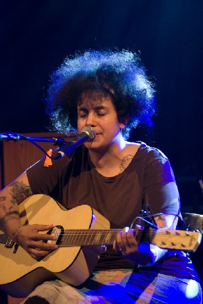 Kimya Dawson at the Body of War Showcase.  Stubb's BBQ SXSW 2008