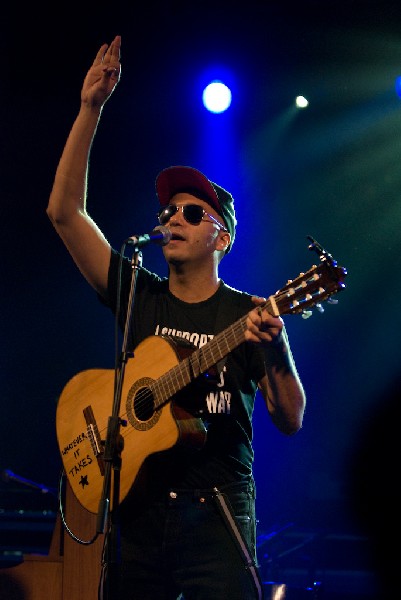 The Nightwatchman at the Body of War Showcase.  Stubb's BBQ SXSW 2008