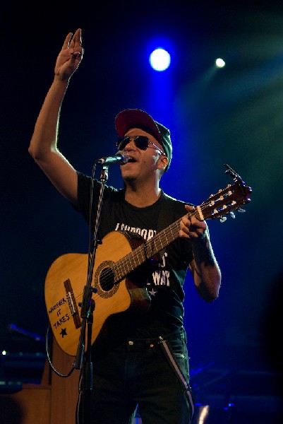 The Nightwatchman at the Body of War Showcase.  Stubb's BBQ SXSW 2008