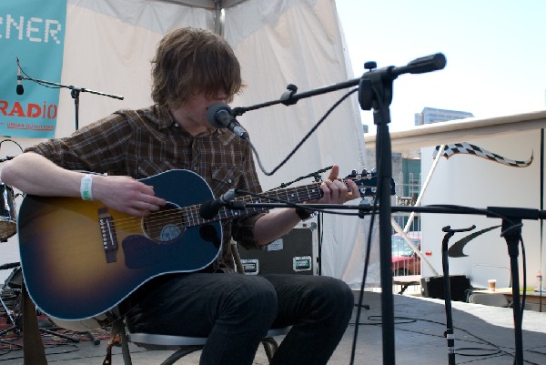 David monks of Tokto Police Club at the Free YR Radio Stage SXSW 2008