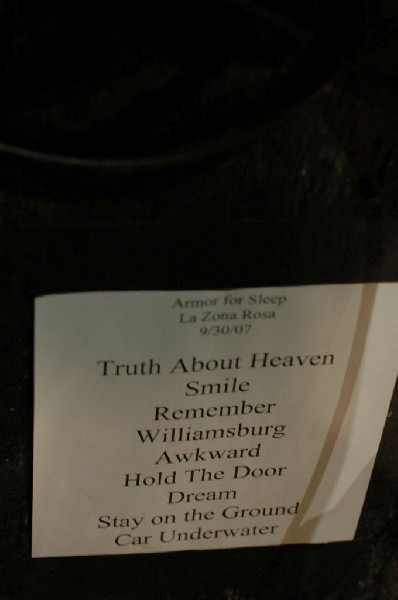 Armor For Sleep at La Zona Rosa in Austin, Texas