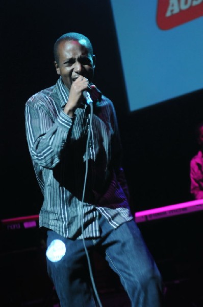 Bavu Blakes performs at the AMP Launch Party at ACL Live at the Moody Theat