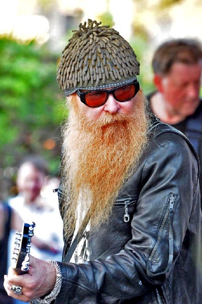 Billy Gibbons of ZZ Top walkon during Roky Erickson & The Explosives