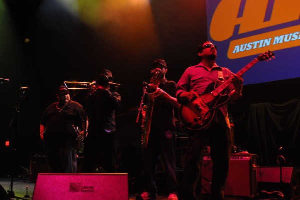 Brownout performs at the AMP Launch Party at ACL Live at the Moody Theater,