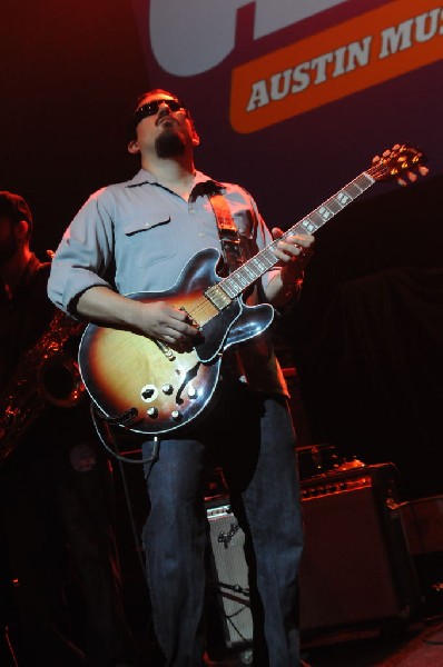 Brownout performs at the AMP Launch Party at ACL Live at the Moody Theater,