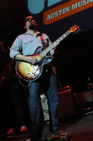 Brownout performs at the AMP Launch Party at ACL Live at the Moody Theater,