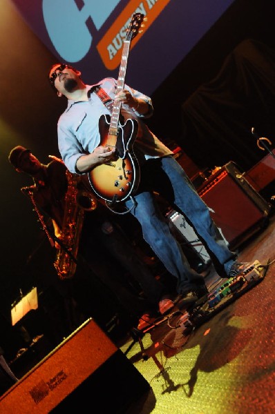 Brownout performs at the AMP Launch Party at ACL Live at the Moody Theater,