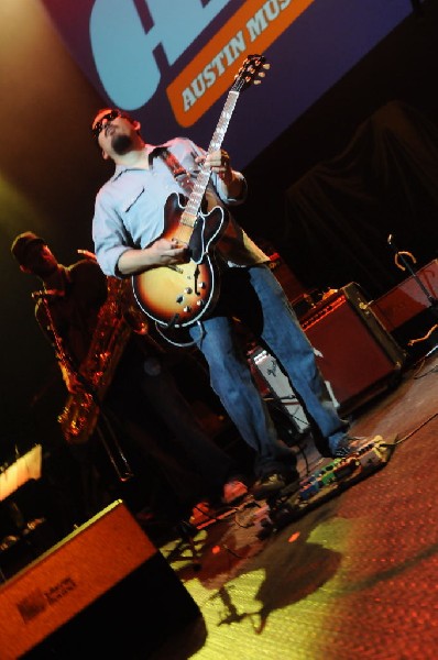 Brownout performs at the AMP Launch Party at ACL Live at the Moody Theater,