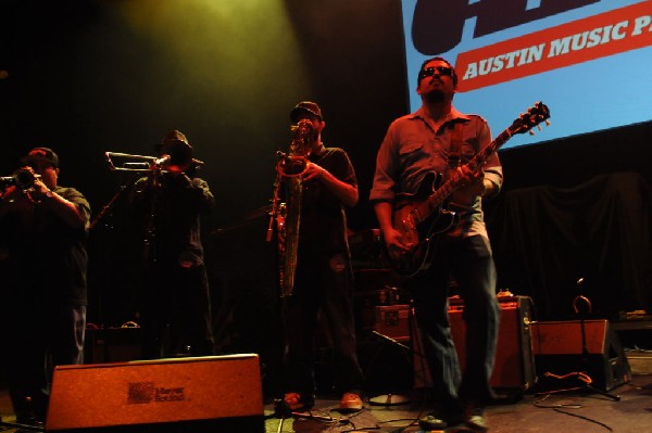 Brownout performs at the AMP Launch Party at ACL Live at the Moody Theater,