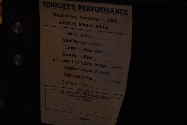 Drums and Tuba at Austin Music Hall, Austin, Tx