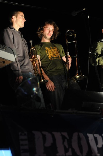 The Peoples Party perform in the street, Austin, Texas, SXSW 2008