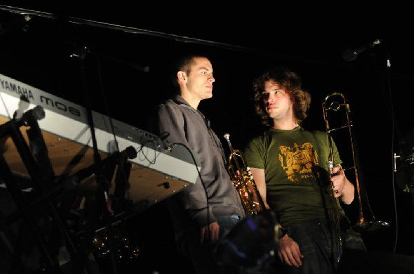 The Peoples Party perform in the street, Austin, Texas, SXSW 2008