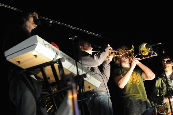 The Peoples Party perform in the street, Austin, Texas, SXSW 2008