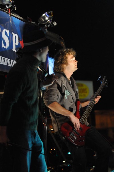 The Peoples Party perform in the street, Austin, Texas, SXSW 2008