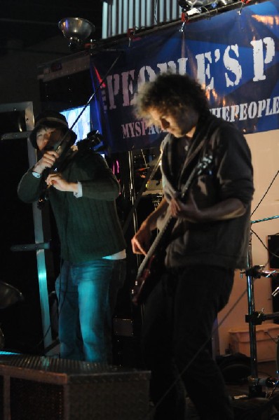 The Peoples Party perform in the street, Austin, Texas, SXSW 2008