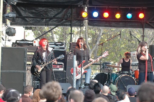 Applicators at Fun Fun Fun Fest in Waterloo Park, Austin Tx