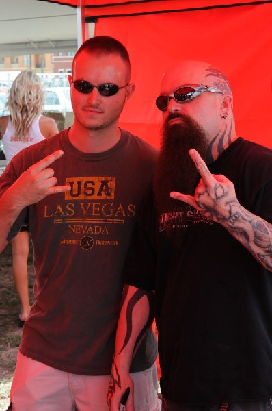 Kerry King of Slayer signs autographs at Ozzfest 2008,